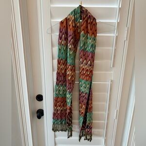 Tolani Multicolor Zigzag Patterned Curtain